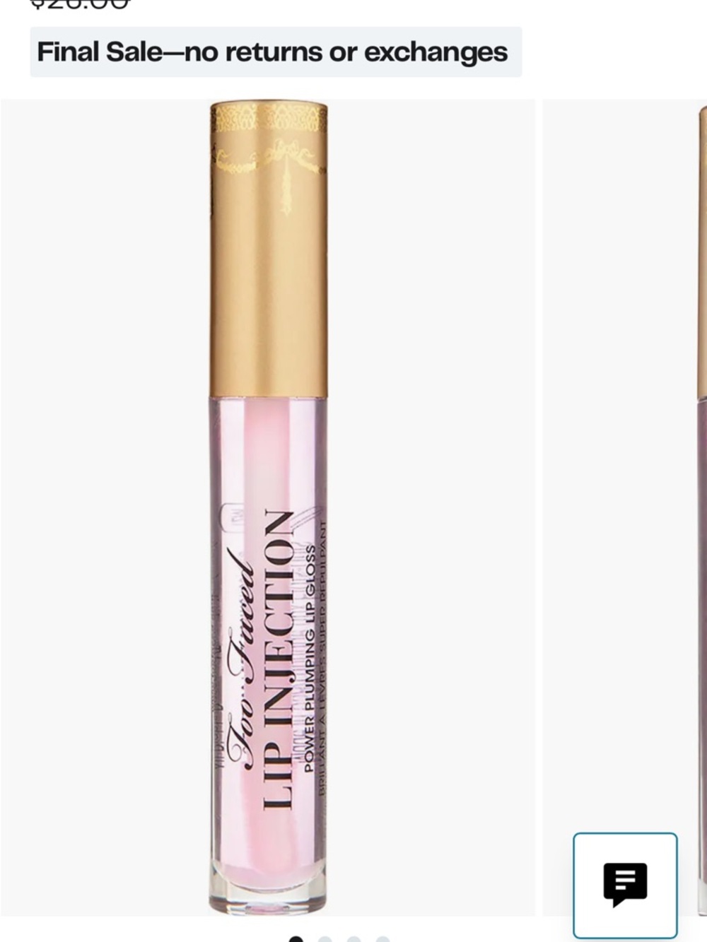 Too Faced Lip Injection Glossy Lip Plumper - Pink NWT